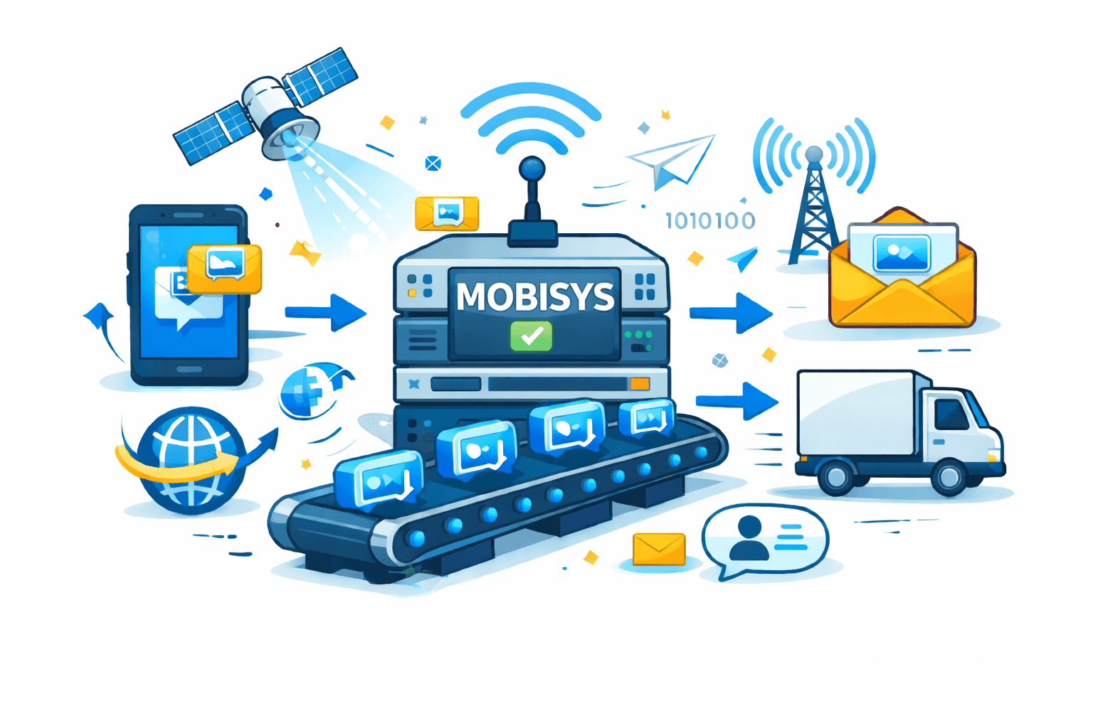 image that represents a messaging gateway in action